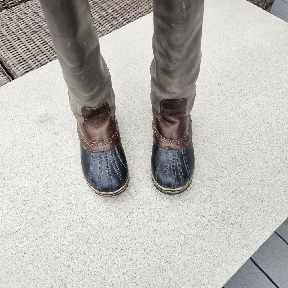 Stylish Gray and Brown Women's Boots-Snug Fit-may fit Size 8 better. - Picture 6 of 11